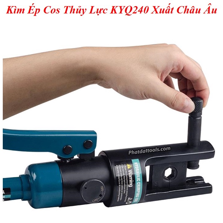 Kìm Ép Cos Thủy Lực KYQ240 Xanh + Phạm Vi Ép 16-240mm2 + Hàng Xuất Khẩu Châu Âu + Bảo Hành Toàn Quốc 6 Tháng