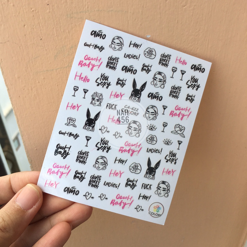 [Mã CA] Sticker nail, sticker trang trí móng tay