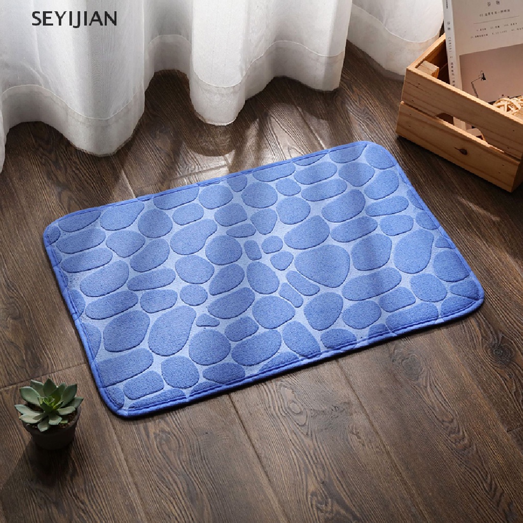 Sey Thảm Xốp Hoạt Tính Chống Trượt Dập Nổi Họa Tiết Trang Trí Phòng Tắm