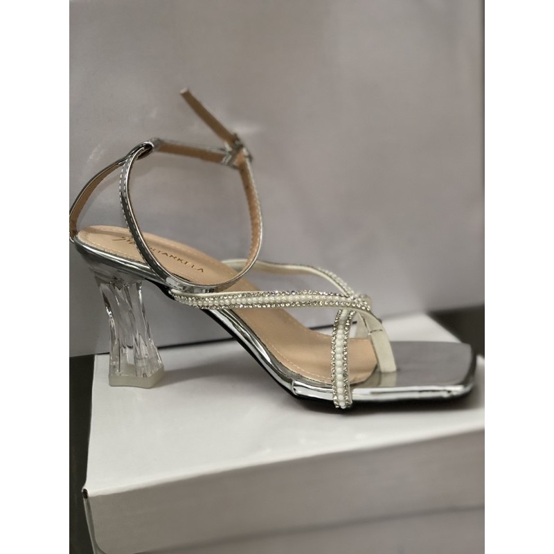 SANDAL CAO GÓT XỎ NGÓN QUAI ĐÍNH NGỌC SANG CHẢNH GÓT pha lê (S134)