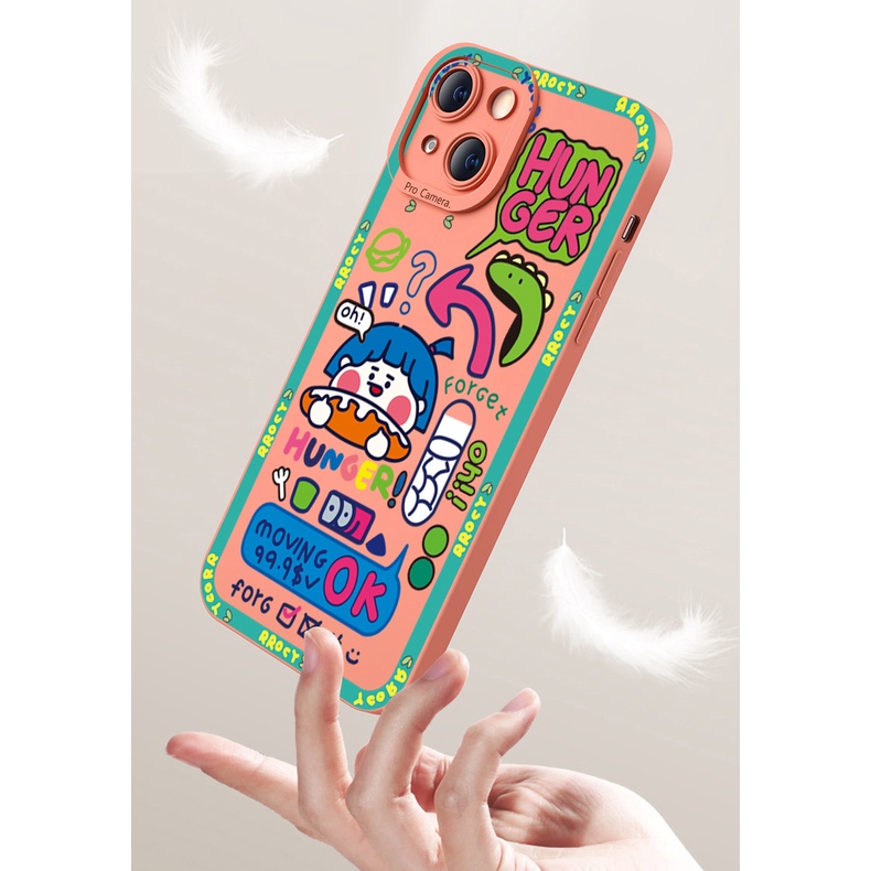 Ốp Điện Thoại Viền Vuông In Hoạt Hình Quái Vật Cho Xiaomi Redmi Note 11 Pro 5G 11S 10 Pro 4G 10S Redmi 10C 9C A1