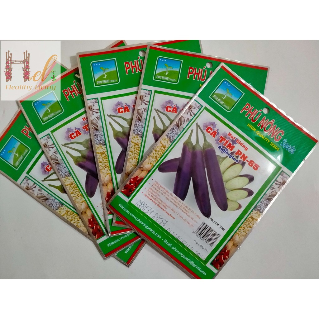 Hạt Giống Cà Tím Dài Cao Sản 0,2Gr Siêu Trái - Phú Nông Seeds