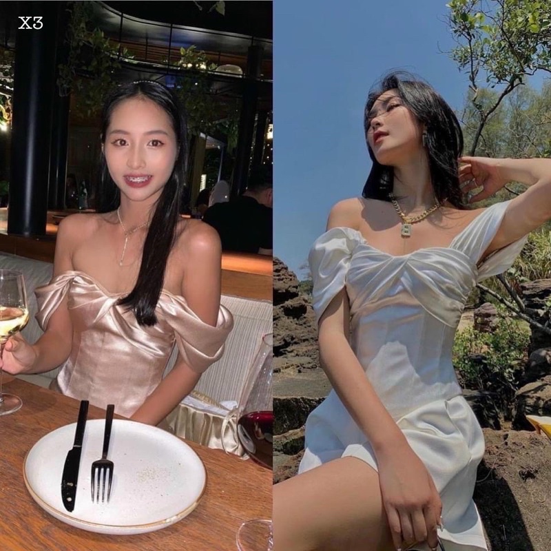 ÁO RỚT VAI XOẮN NGỰC