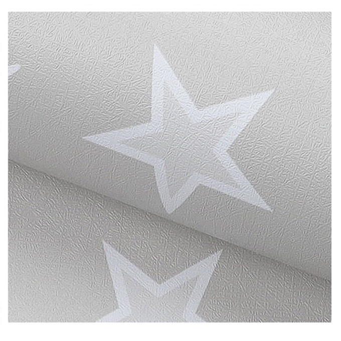 5-10 mét giấy dán tường MẪU SAO BĂNG XÁM NHẠT VÀ HỒNG