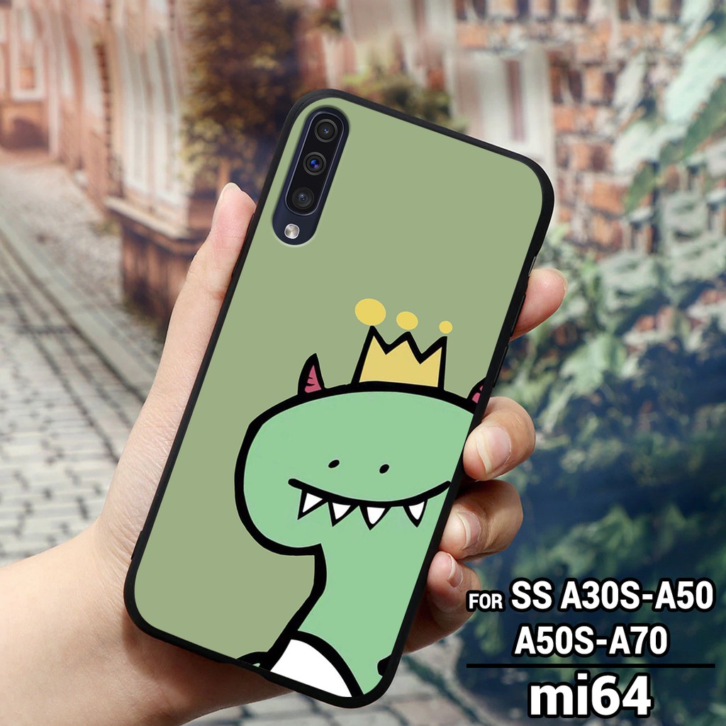 Ốp lưng SAMSUNG GALAXY A30S - A50 - A50S - A70 - A7 2018- A9 2018 in hình chú khung long xanh