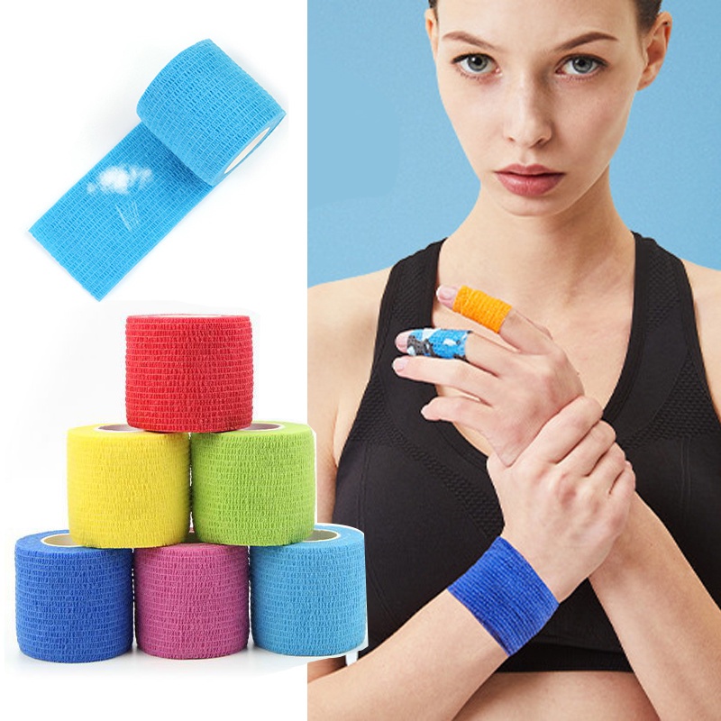 1 Cuộn Băng Quấn Bảo Vệ Cổ Tay Tự Dính 4.5m Bằng Vải Không Dệt Thoáng Khí Hỗ Trợ Giảm Đau Khi Chơi Thể Thao