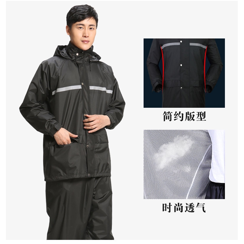 Bộ quần áo mưa phản quang chất lượng cao