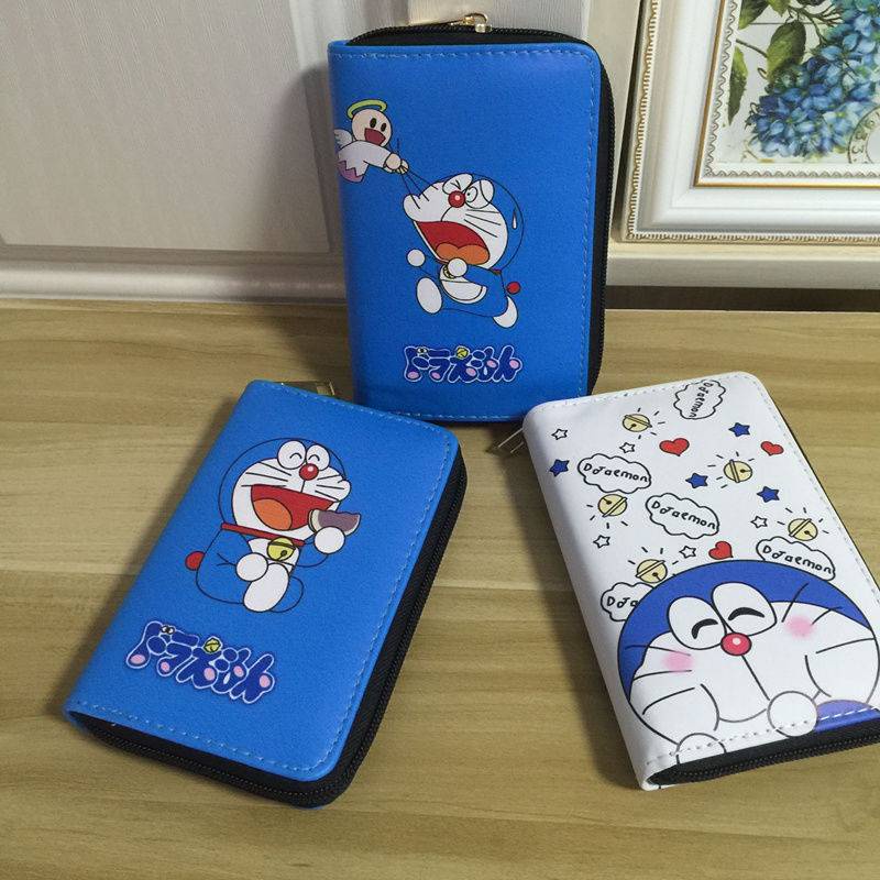 Ví Ngắn Đựng Tiền Xu Hình Doraemon Pikachu Phong Cách Hàn Quốc Độc Đáo Dễ Thương Dành Cho Học Sinh