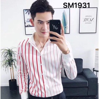 Áo sơ mi nam phối sọc đậm nhạt cao cấp