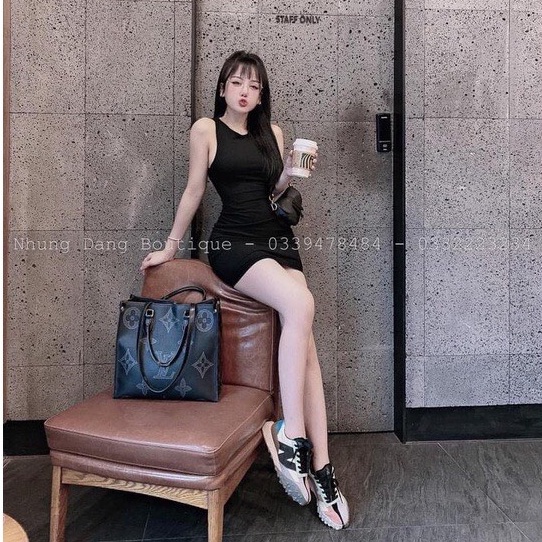Váy body ba lỗ chất thun tăm co dãn tốt nhiều màu xinh vanmiushop