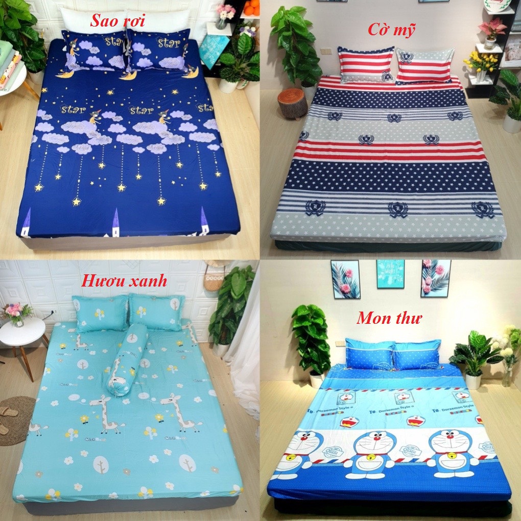 Bộ ga gối cotton poly mẫu mới ( được chọn mẫu)