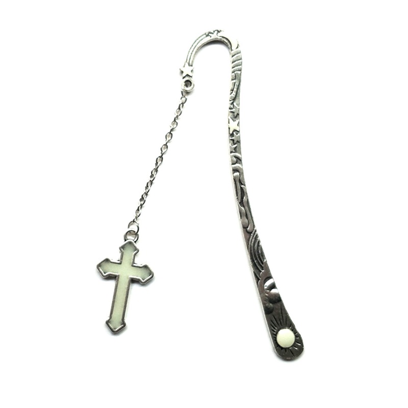 Trâm Cài Tóc Dạ Quang Bằng Kim Loại Hình Chữ Thập Đơn Giản Cho Nữ