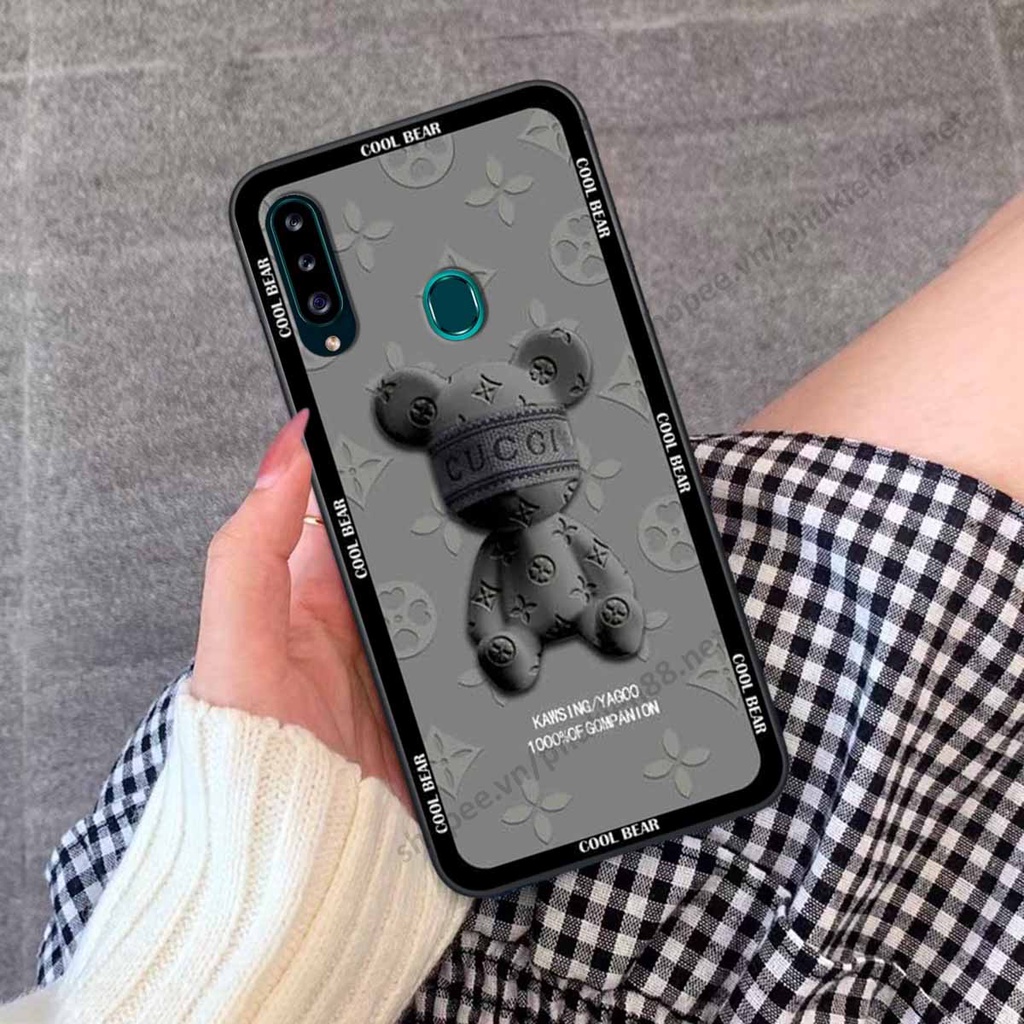 Ốp Samsung A20s bear, k@ws thương hiệu phong cách ốp lưng thời trang cao cấp