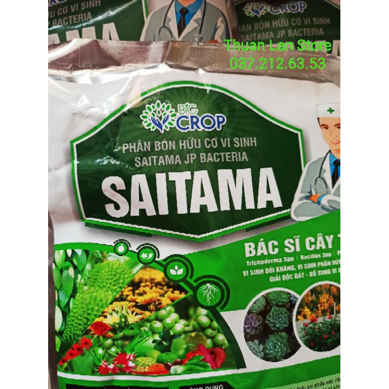 SAITAMA - Phân Bón Hữu Cơ Vi Sinh - Bác Sĩ Cây Trồng gói 1kg