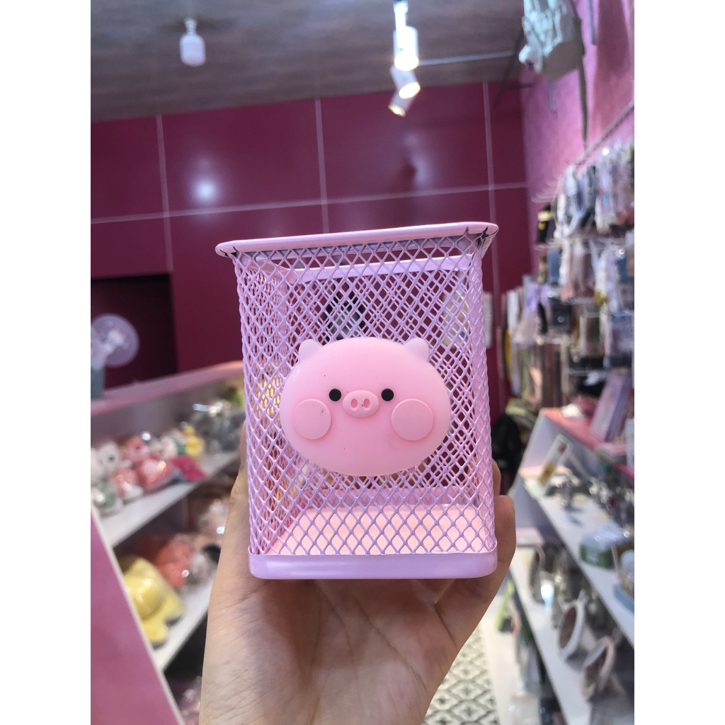 Giỏ đựng bút đa năng sắt hồng siêu dễ thương | BigBuy360 - bigbuy360.vn