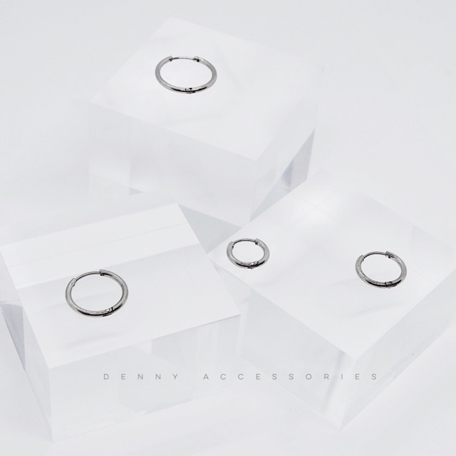 Khuyên Huggie Hoop 1.6mm thép y tế không gỉ