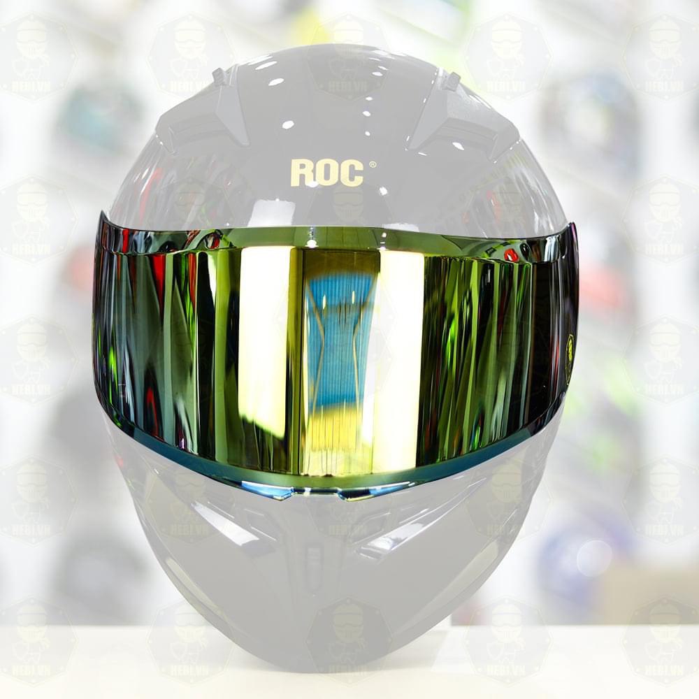Kính Gắn Mũ fullface ROC 01 ROC 08 Kính Titan 7 Màu, Đen, Tráng Gương, Trắng Đủ Màu