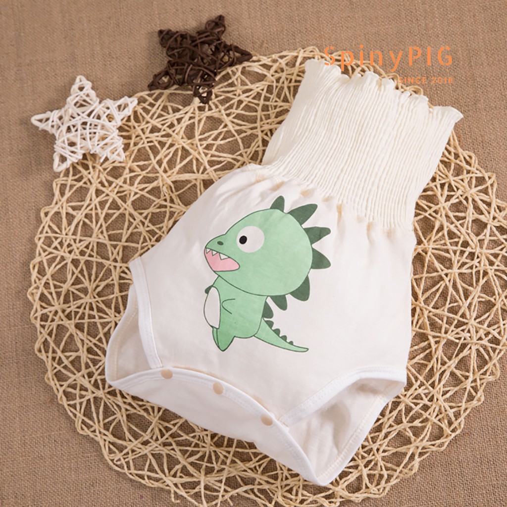 Quần lót, quần mặc ngoài bỉm cho bé 0-6 tuổi cạp cao 100% cotton hữu cơ tự nhiên không chất tẩy nhuộm