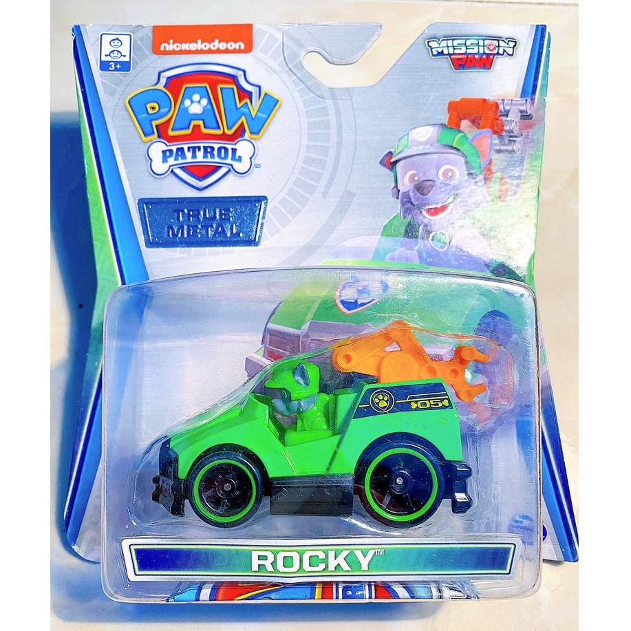 Xe chó cứu hộ Rocky - Paw Patrol Full box - True Metal - Hàng chính hãng Spin Master - Hasbro