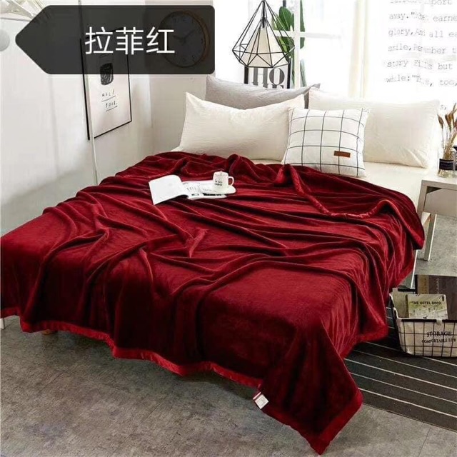 Chăn lông tuyết Muji trơn