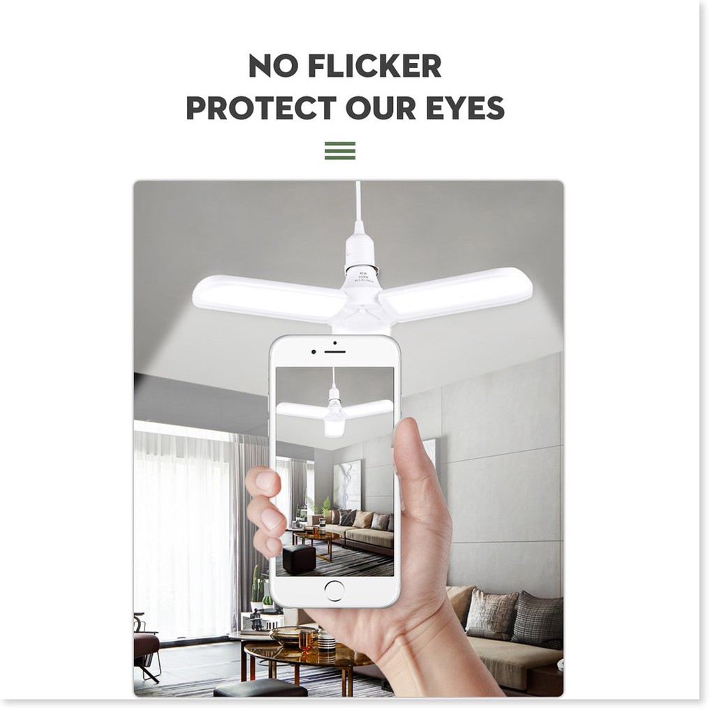 Bóng đèn led 60W hình quạt 4 cánh siêu sáng, có thể điều chỉnh góc độ ánh sáng Điện Gia Dụng Bảo Minh - Điện Gia Dụng Bả