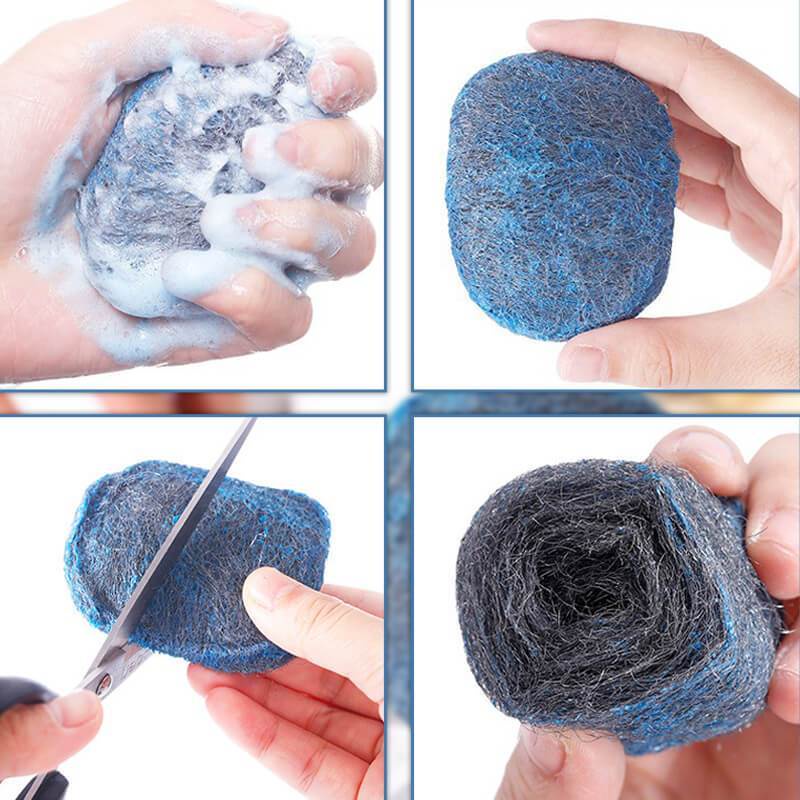 1 Hộp 12 / 1 Cọ Thép Rửa Chén Có Xà Phòng Tiện Dụng