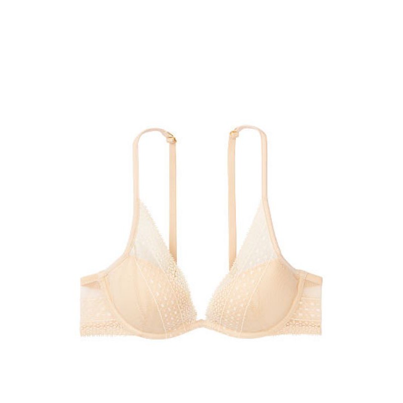 Lightly lined lace plunge bra [Hàng order]