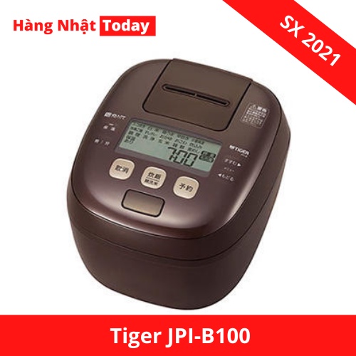 Nồi cơm Tiger JPI-B100-TP (1L), nồi đất gốm 3mm, công nghệ cao tần áp suất 2 bi