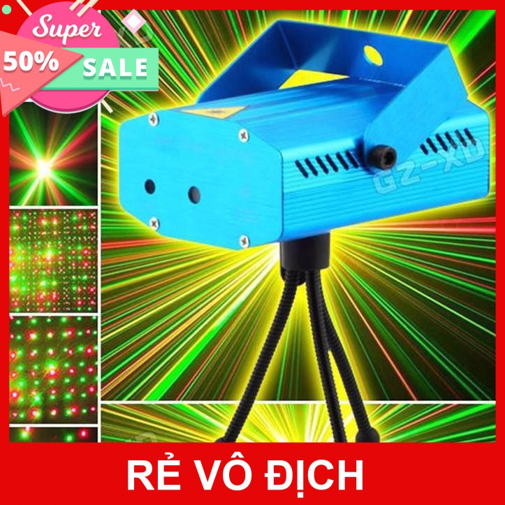 [XÃ KHO] ĐÈN LASER MINI SÂN KHẤU, KARAOKE CẢM BIẾN THEO NHẠC [HCM]