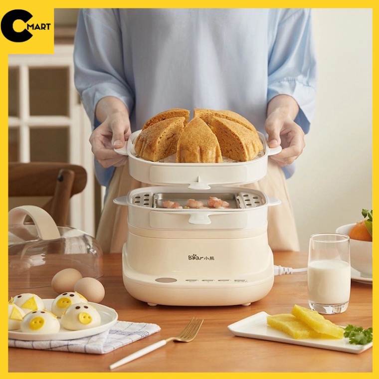 Máy Làm Bánh Cuốn Hai Tầng Kèm Lồng Hấp Đa Năng Bear Chính Hãng CFJ - A30G1