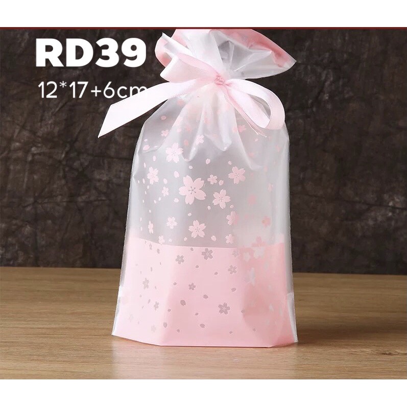 Túi rút dây Hoa Anh Đào Nhỏ RD39 (12*17+6cm) (50c)