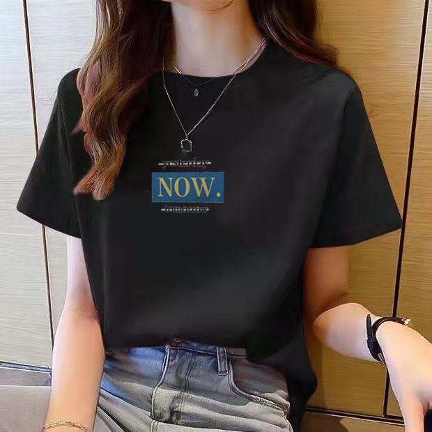 Korean version of loose fashion print trend short-sleeved T-shirt woman