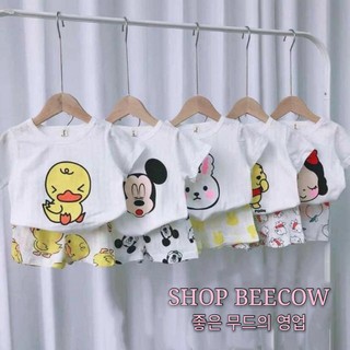 Bộ cotton giấy cộc tay 5 hình ngộ nghĩnh cho bé 7-17kg