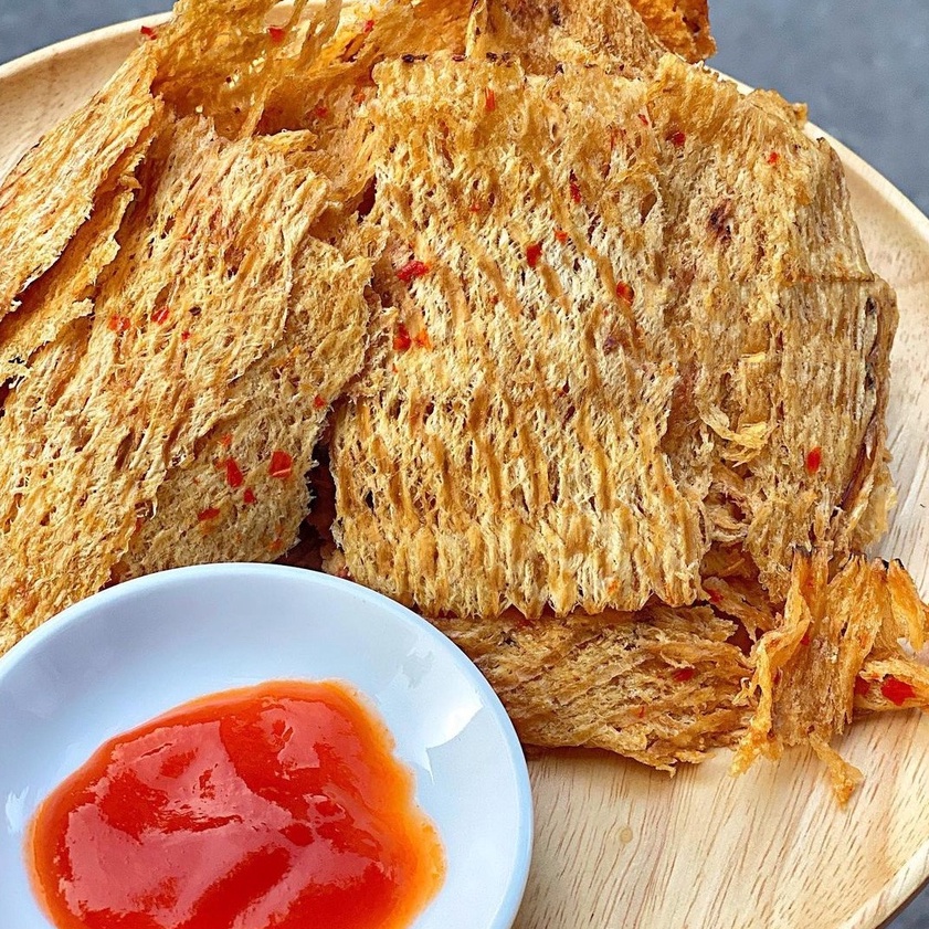 Khô Mực Cán Tẩm Vị Đậm Đà Dai Ngon 200g, Đồ Ăn Vặt Mực Khô Ướp Gia Vị Mường Then