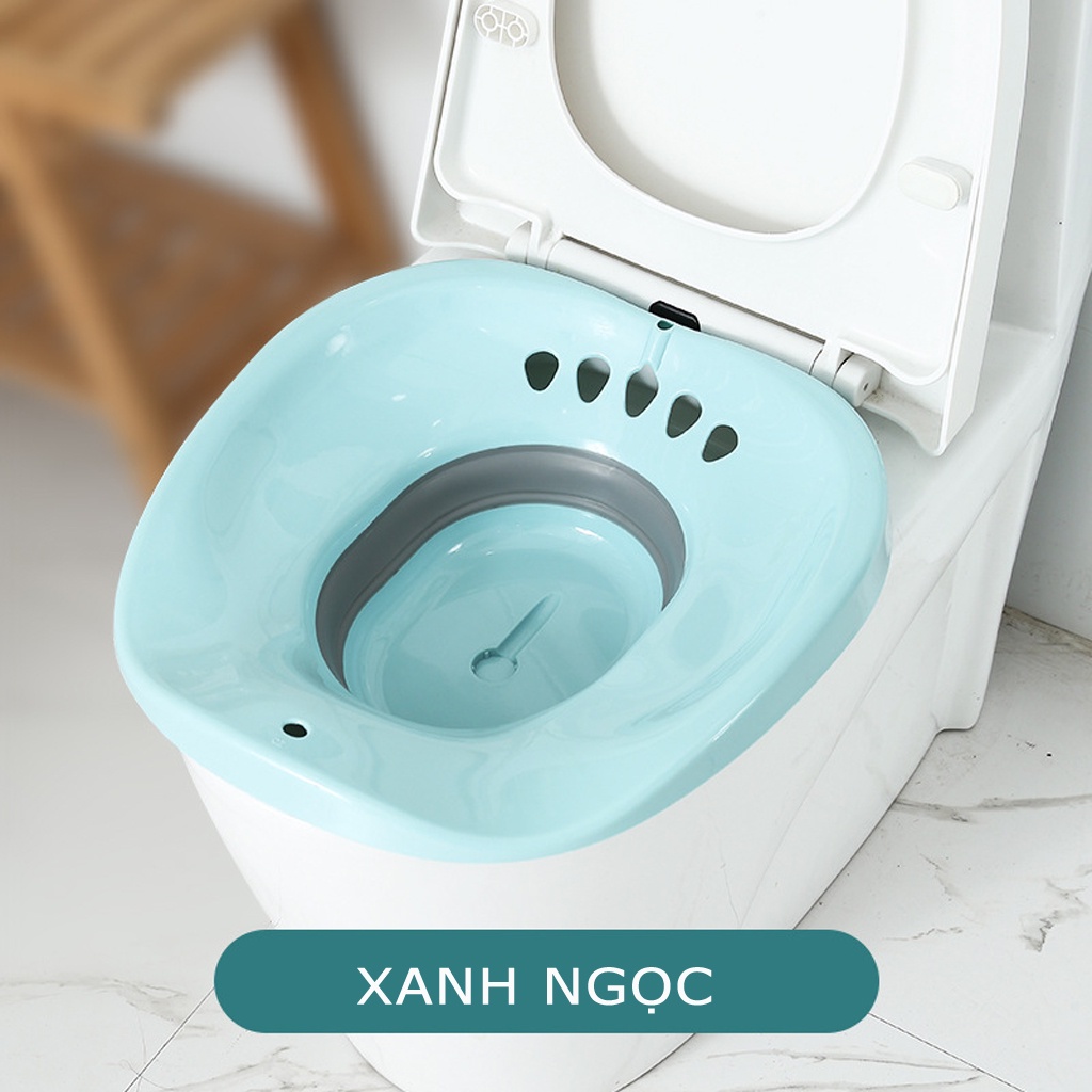 Bô Xông Vùng kín Xông hơi cho mẹ sau sinh Gấp Gọn Ghế xông vùng kín Đặt bồn cầu Tiện Lợi Kèm Vòi xịt nước (TBB141)