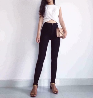 Quần skinny lưng cao