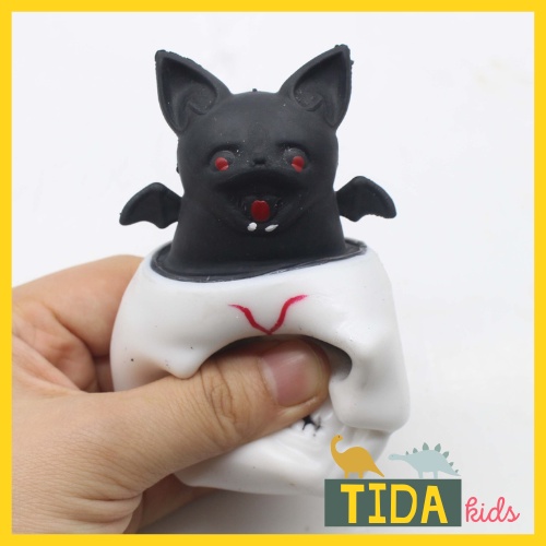 Dơi Trốn Trong Đầu Lâu, Squishy Mochi Cute, Đồ Chơi Xả Stress Dễ Thương Xua Tan Căng Thẳng, TiDa Kids Shop
