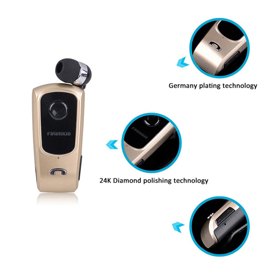 [BMM1] Tai Nghe Bluetooth Fineblue F920 Kẹp Cổ Áo Cảnh Báo Thông Tin Được