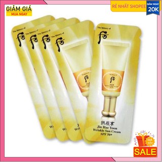 Set 10 gói Sample Kem chống nắng giảm nếp nhăn Whoo Jin Hae Yoon Wrinkle Sun Cream SPF 50+