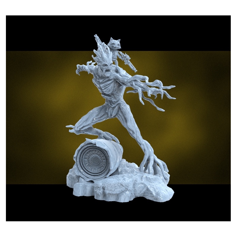 File in 3D mô hình Rocket and Groot - Marvel