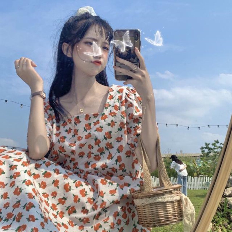 Váy Đầm Hoa Dáng Baby Doll Bánh Bèo Sang Chảnh Nữ Tính Phong Cách Hàn Quốc Cao Cấp DOLL | BigBuy360 - bigbuy360.vn