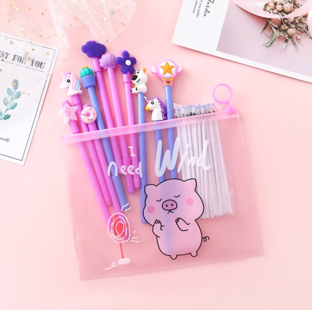 Combo 10-20 bút kèm theo túi và 20 ruột