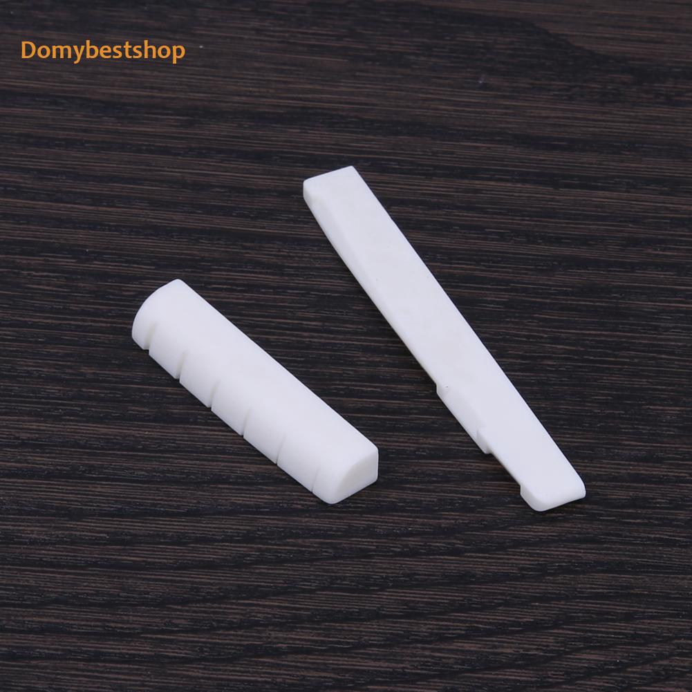 COD☭Buffalo Bone Guitar Pro Bridge Nut Saddle Great for 6 String Classical Guitar White