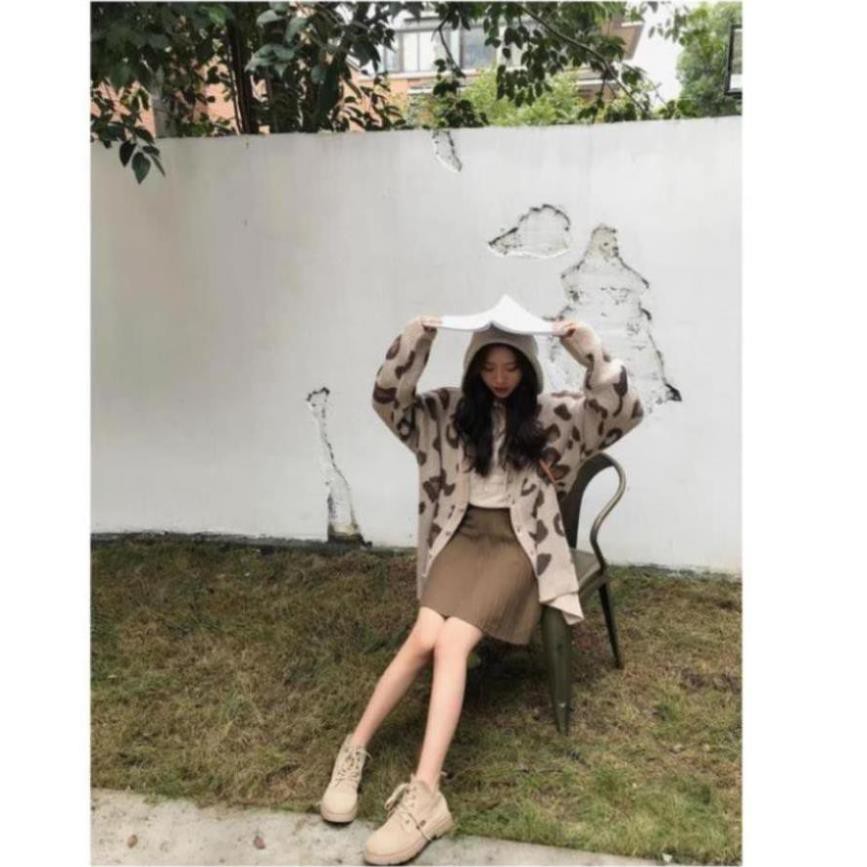 [ CÓ SẴN ] Áo Cardigan len hoạ tiết da báo lông chìm | BigBuy360 - bigbuy360.vn