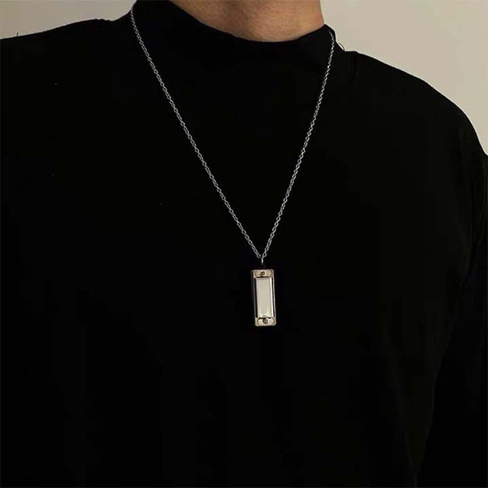 Vòng cổ Hợp Kim Mặt Kèn Harmonica Mini Phong Cách Hàn Quốc Cho Nam