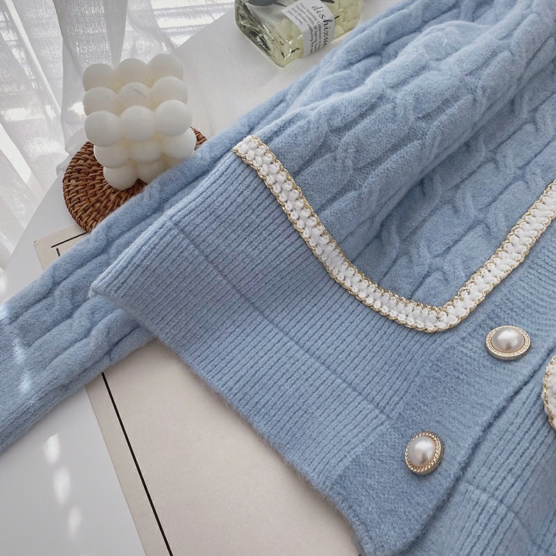 Áo Len Nữ Đính Cúc Ngọc hàng Quảng Châu Cao Cấp | BigBuy360 - bigbuy360.vn