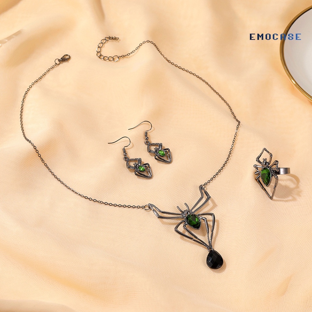 Bộ Trang Sức Hợp Kim Đính Đá Nhân Tạo Hình Nhện Độc Đáo