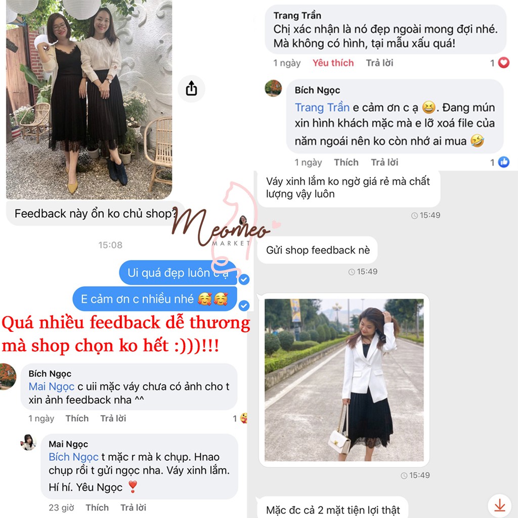 CHÂN VÁY XẾP LY REN 🌸 Mặc Được 2 Kiểu Ren và Vải Thần Thánh Hàng Đẹp 🌸 | BigBuy360 - bigbuy360.vn