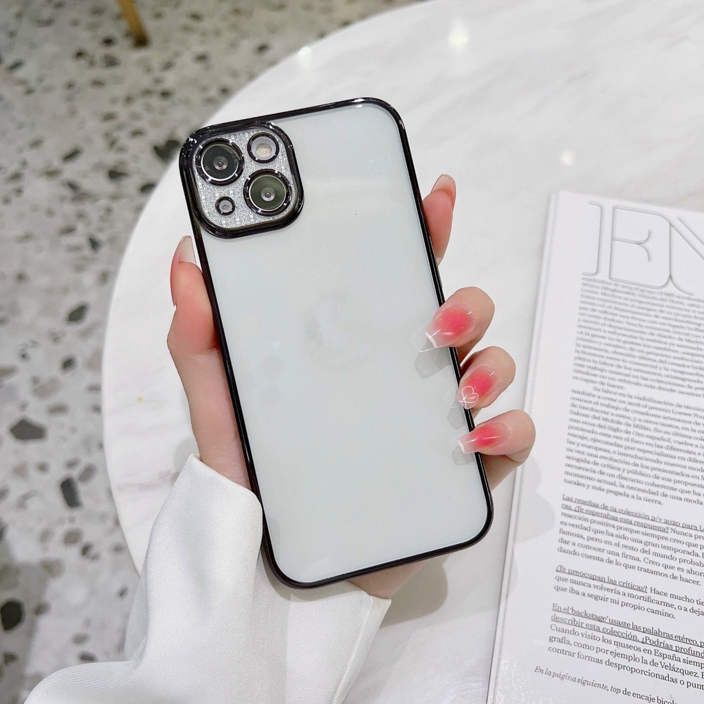 Ốp dẻo viền si Camera vân kim cương cao cấp iP 7 8 X XR 11 12 13 Pro Max [2/2]