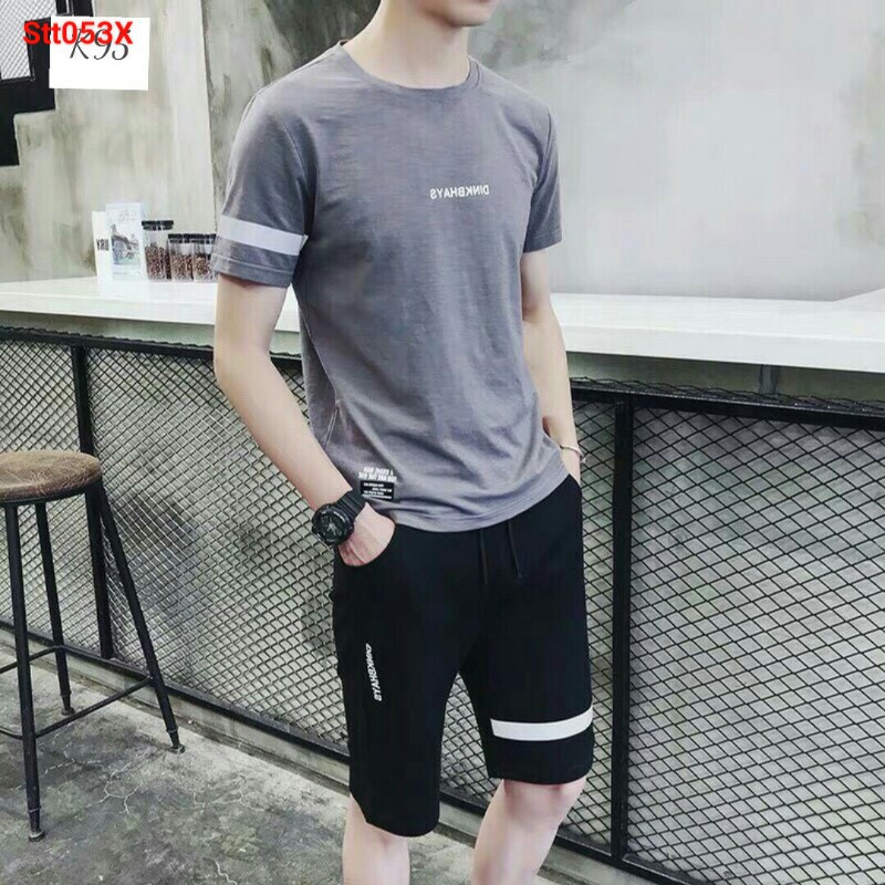 BỘ ĐỒ THỂ THAO NAM CHÀO HÈ CAO CẤP phong cách thể thao năng động phối viền tay chân H01